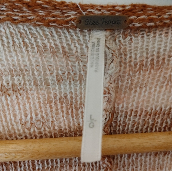 Free People Boho Striped Oversized Wrap/Cardigan~ Size L - Picture 2 of 13